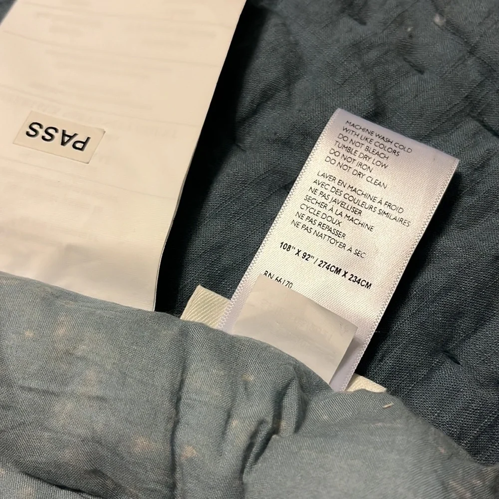 New Anthropologie Ellery Pieced California King Size Quilt Dark Blue